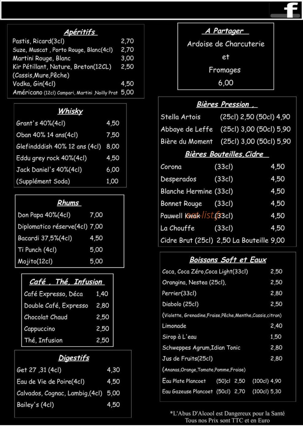 La p'tite ardoise — carte page 2