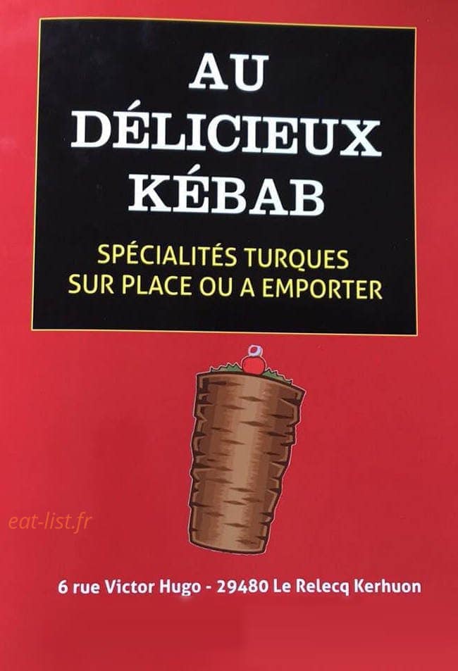 Au Delicieux Kebab — carte page 1