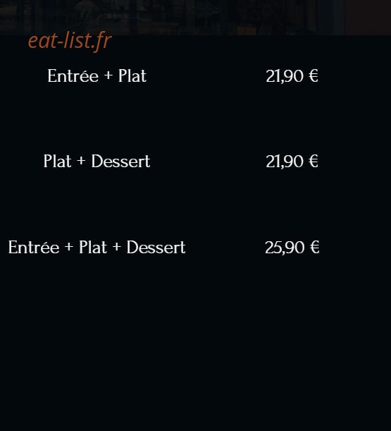 Ô 3 Saveurs — carte page 1