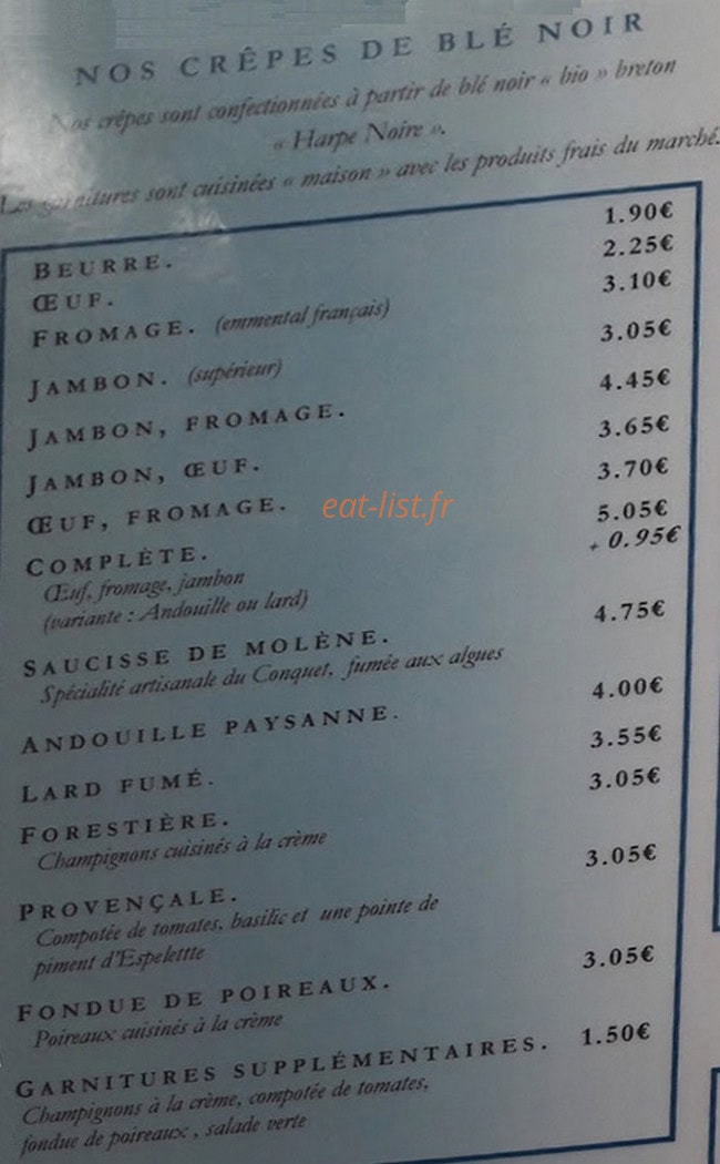 L'Air du Temps — carte page 1