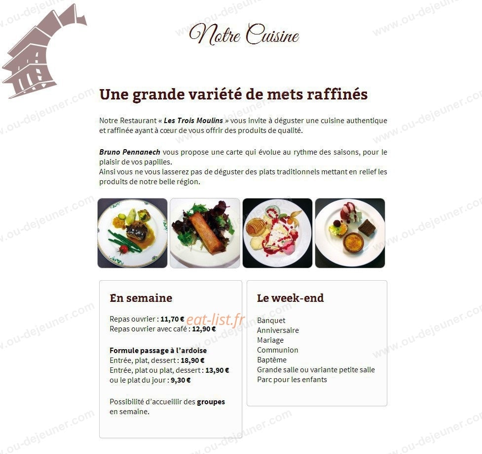 Les Trois Moulins — carte page 1