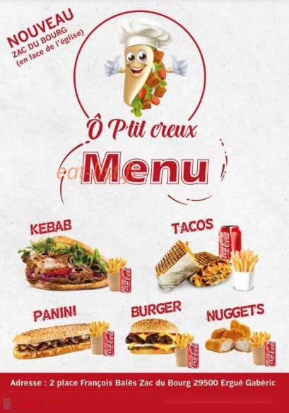 Ô P'tit Creux — carte page 1