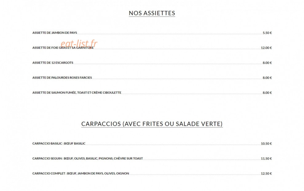 Le Mondello — carte page 1