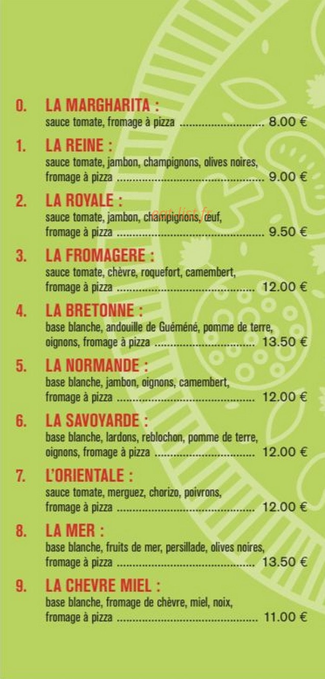 Pizza Al Dente — carte page 2