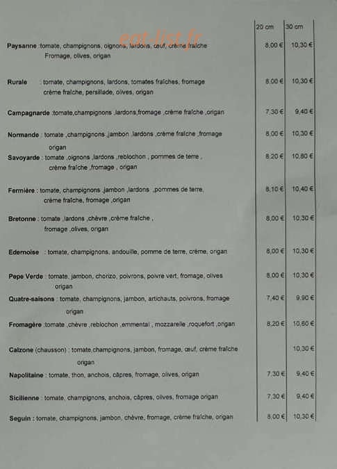 Pizza Nicolas — carte page 3