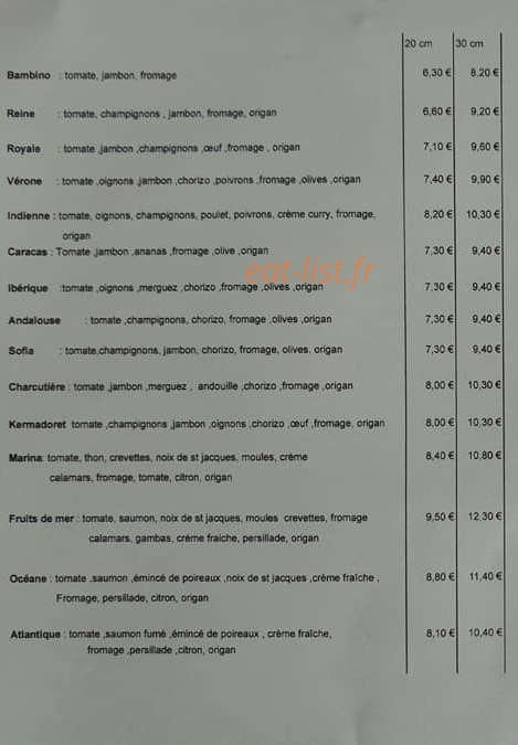 Pizza Nicolas — carte page 2