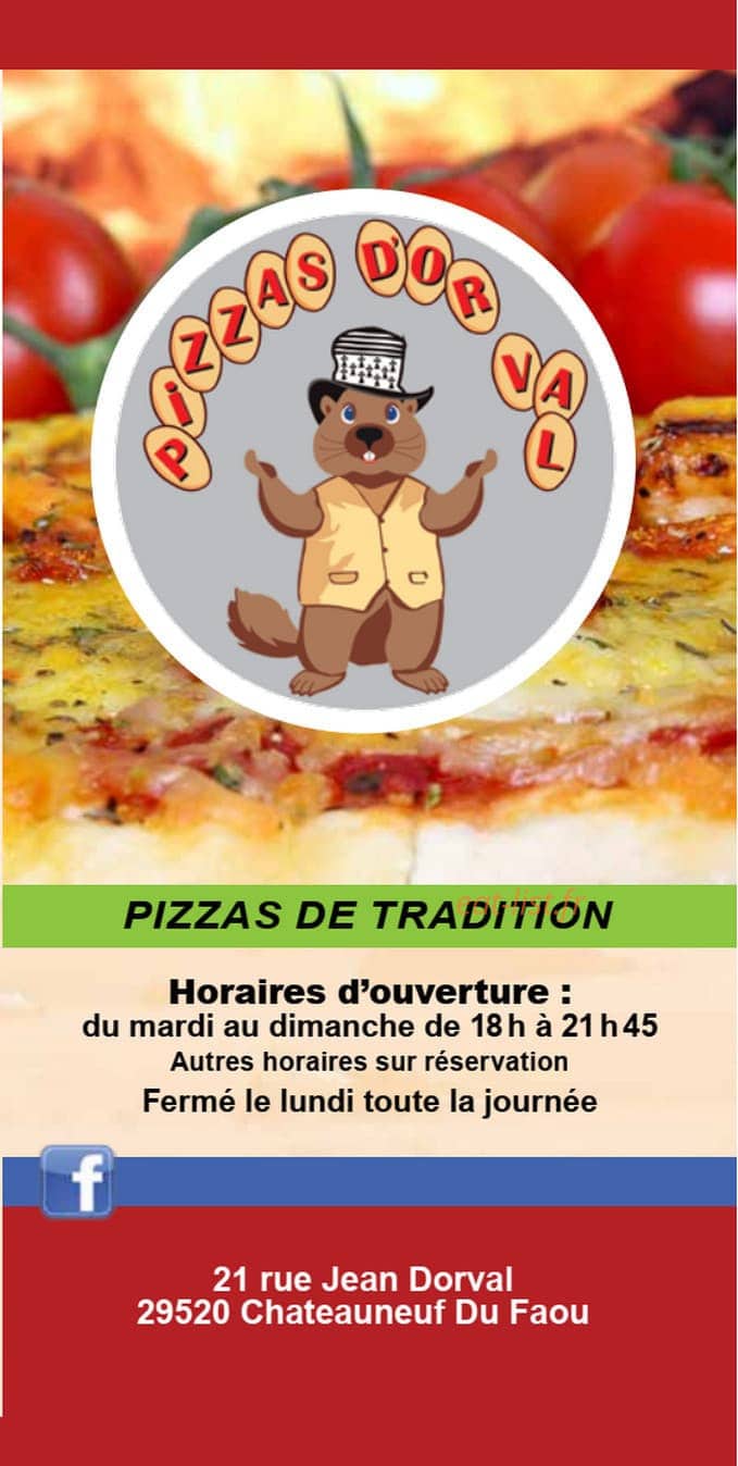 Pizzas d'Or val — carte page 1