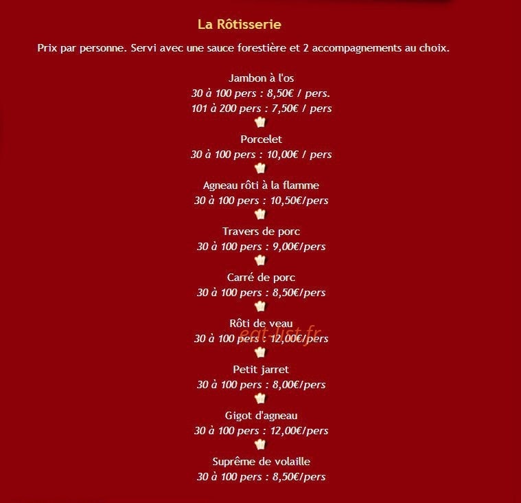 Thierry Gastronomie — carte page 3