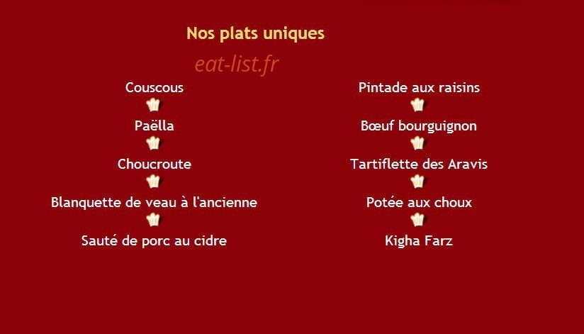 Thierry Gastronomie — carte page 6