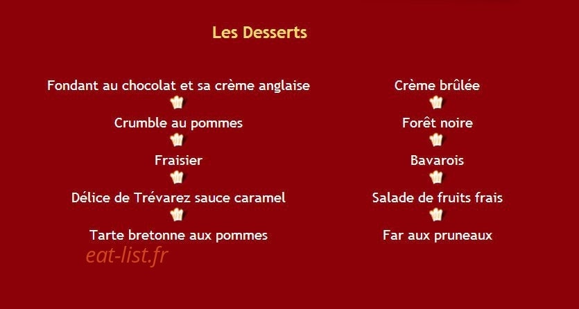 Thierry Gastronomie — carte page 5