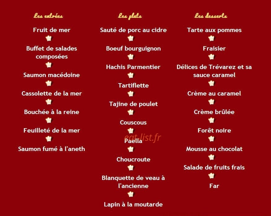 Thierry Gastronomie — carte page 10