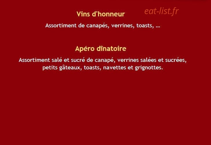 Thierry Gastronomie — carte page 7
