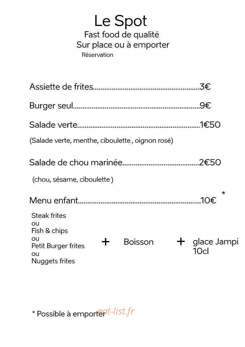 Le Spot — carte page 4