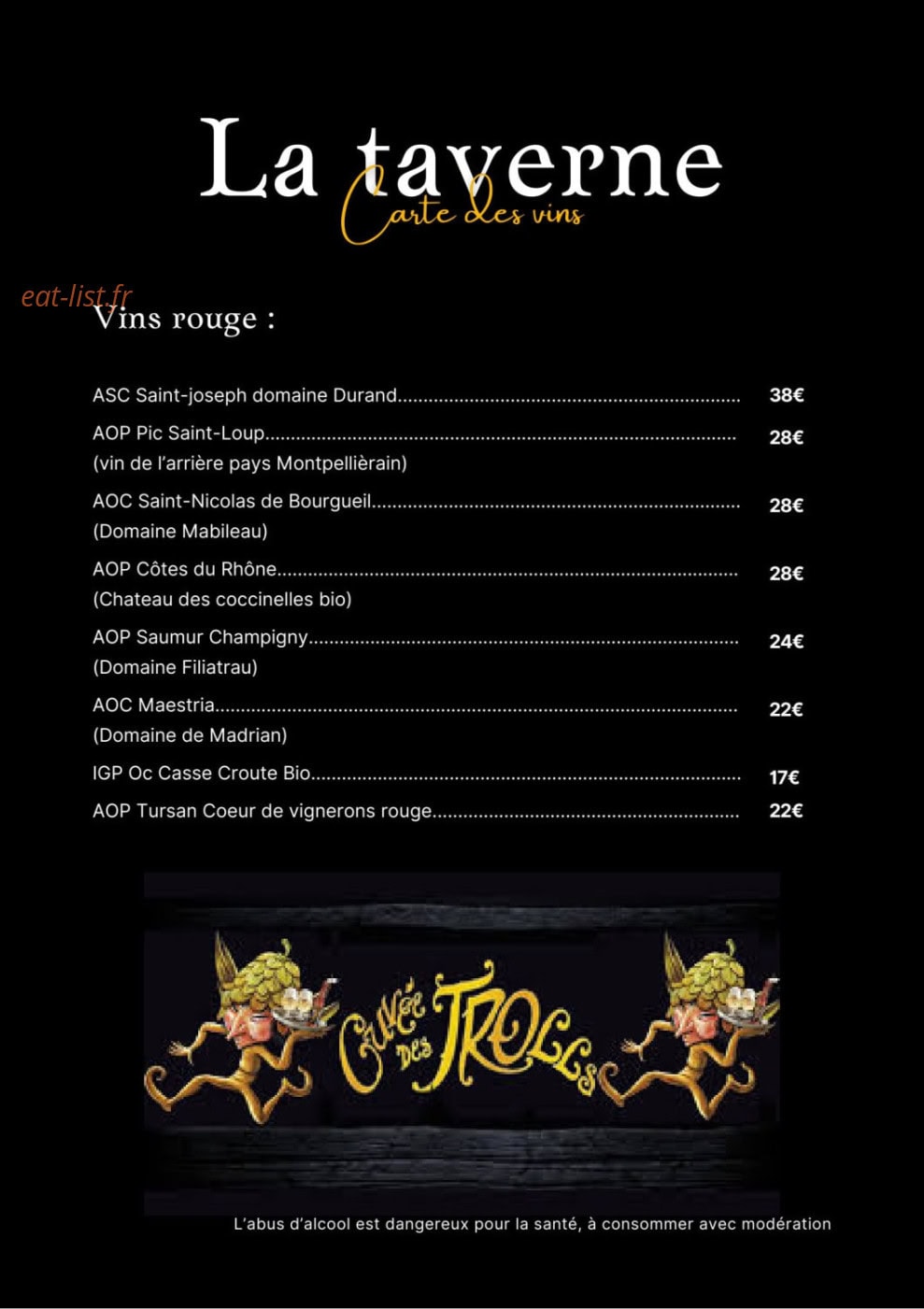 La Taverne Des Trolls — carte page 4
