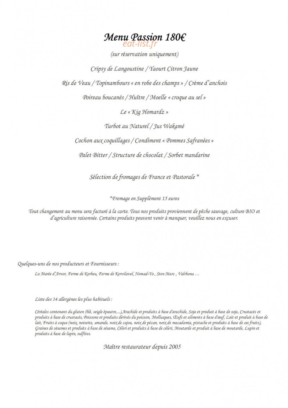 L'auberge des Glazicks — carte page 2
