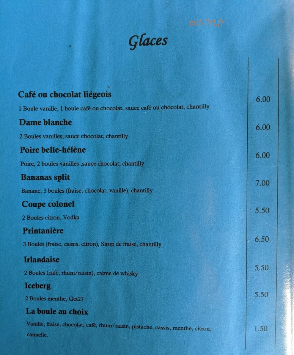 Crêperie de Saint Côme — carte page 2