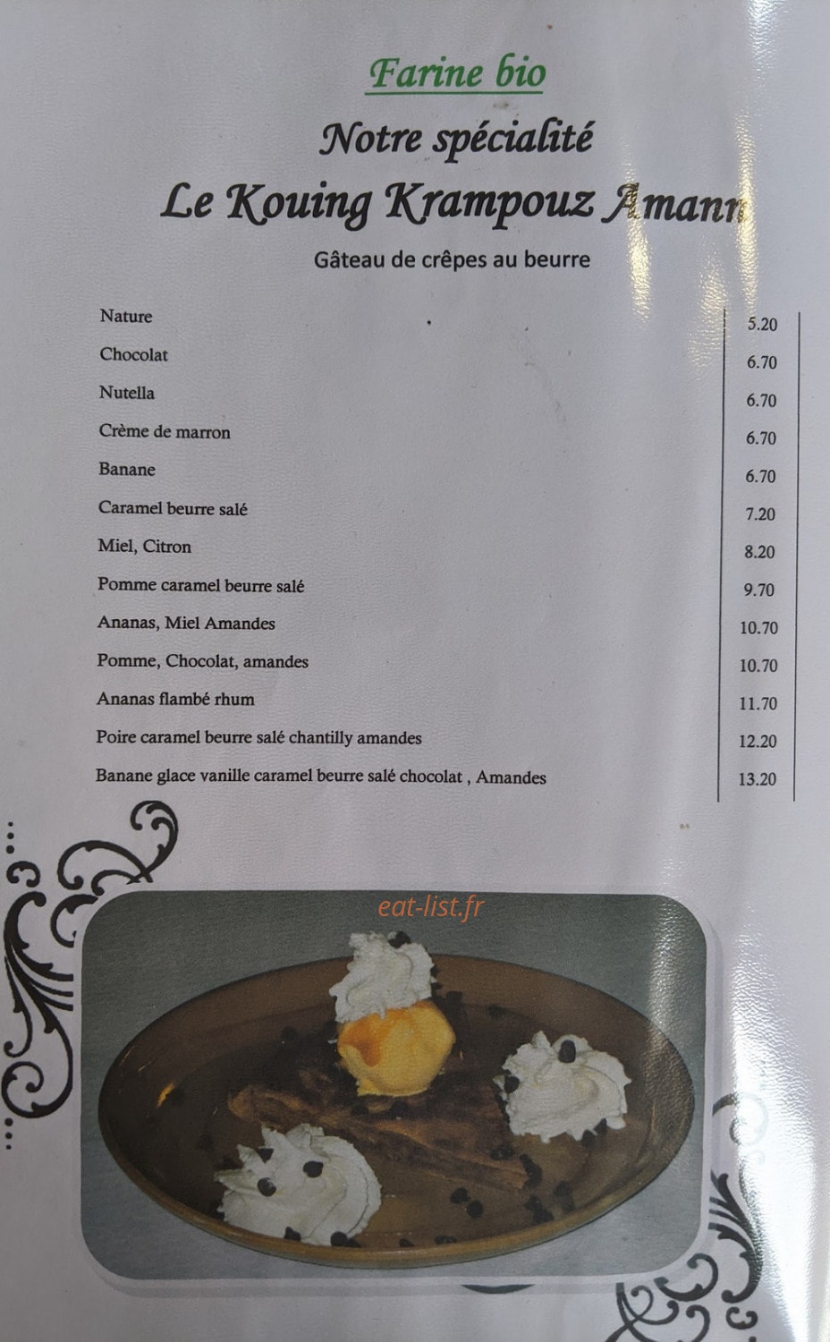Crêperie de Saint Côme — carte page 4