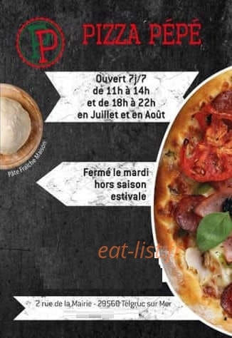 Pizza Pépé — carte page 1