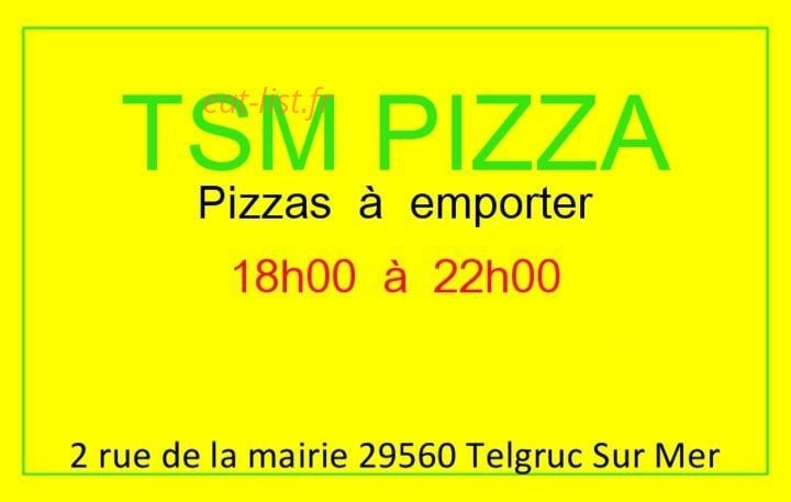 Tsm Pizza — carte page 1
