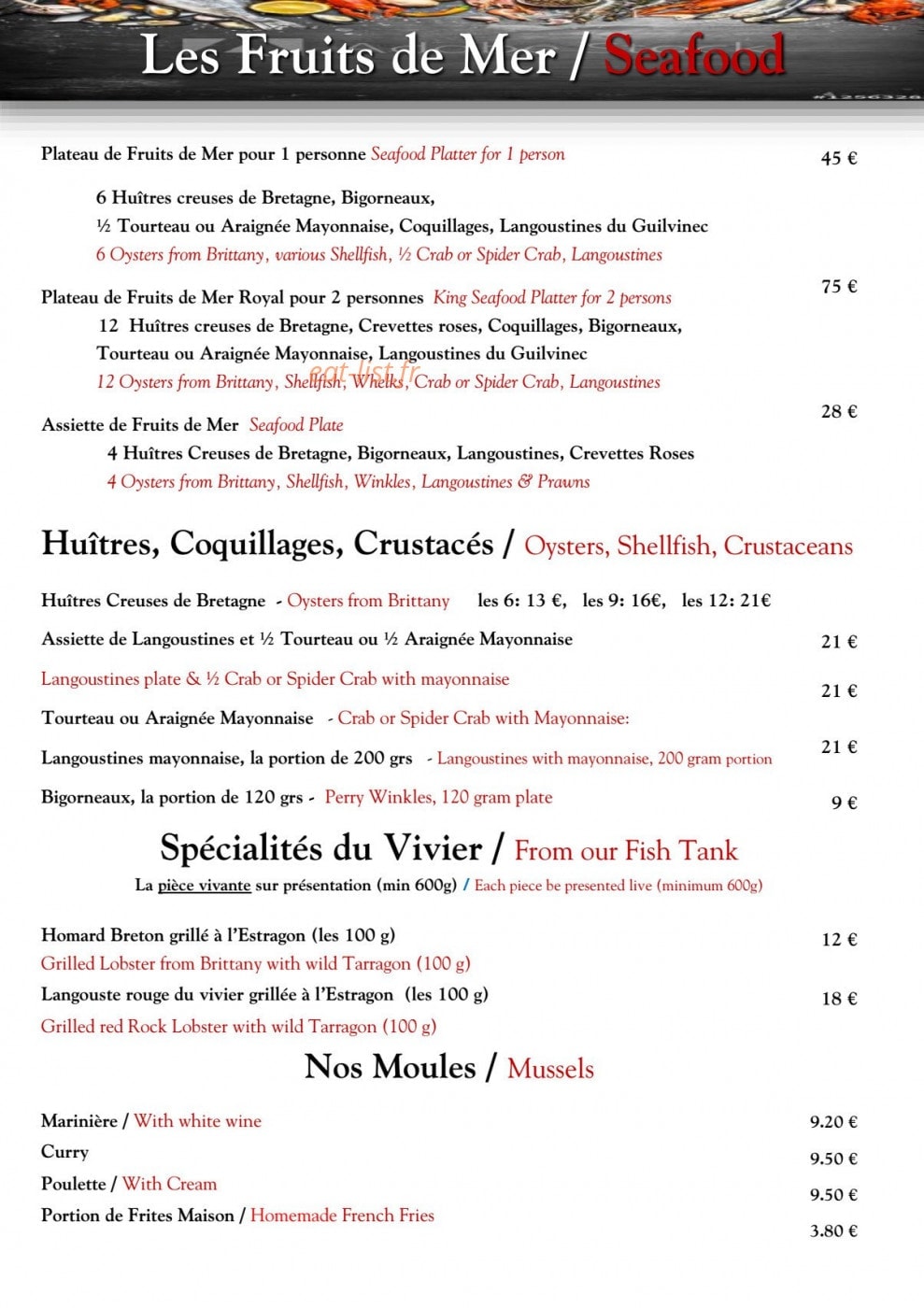 Le Quai des Saveurs — carte page 4