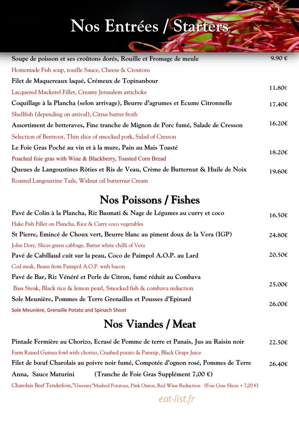 Le Quai des Saveurs — carte page 5