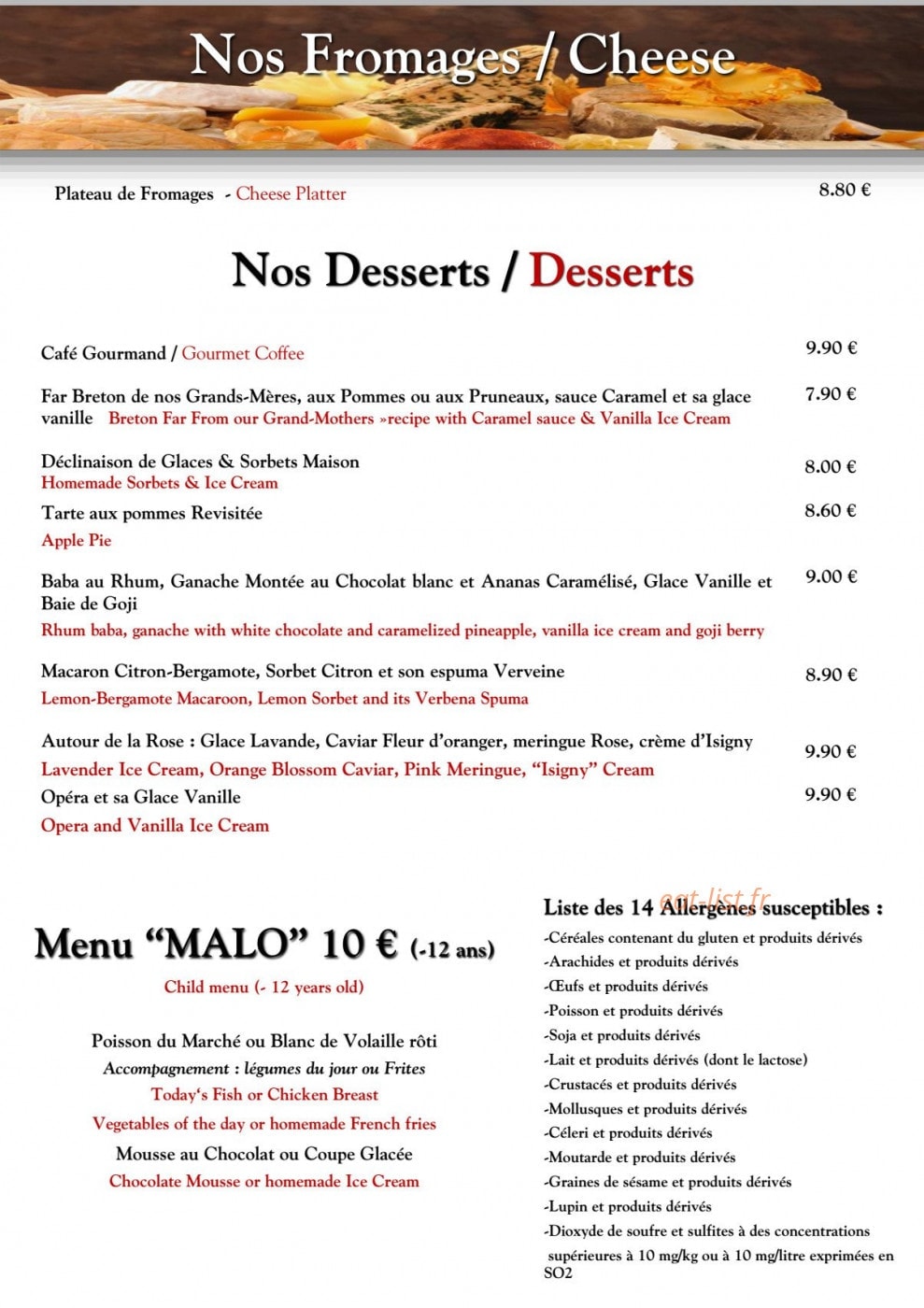 Le Quai des Saveurs — carte page 6