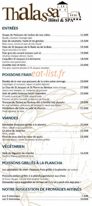 Le Thalassa Hôtel Spa — carte page 1