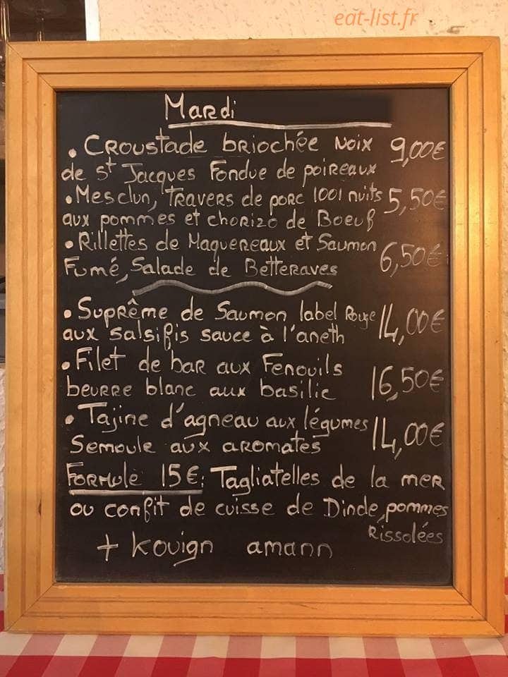 Saveurs des Halles — carte page 1