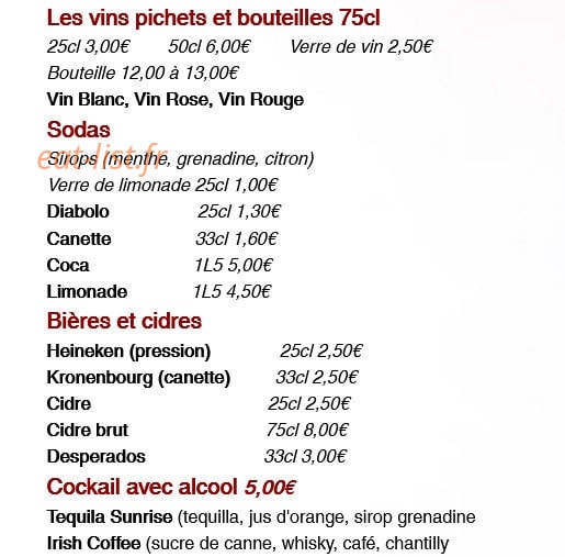 Snack Pizzeria Odelys — carte page 2