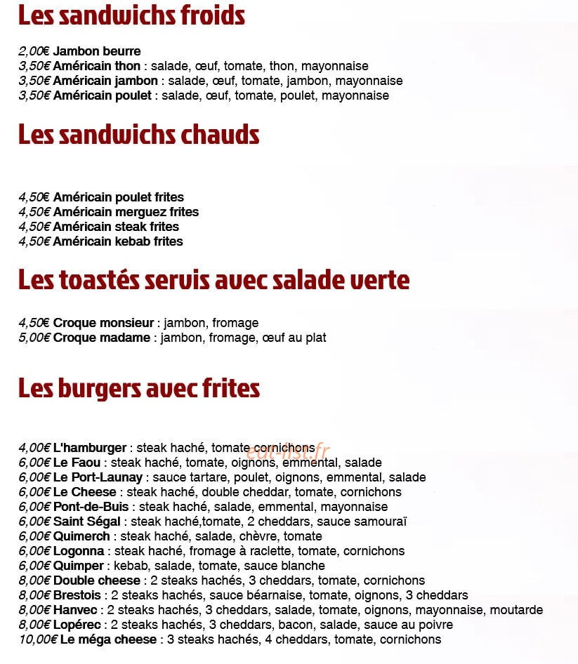 Snack Pizzeria Odelys — carte page 5