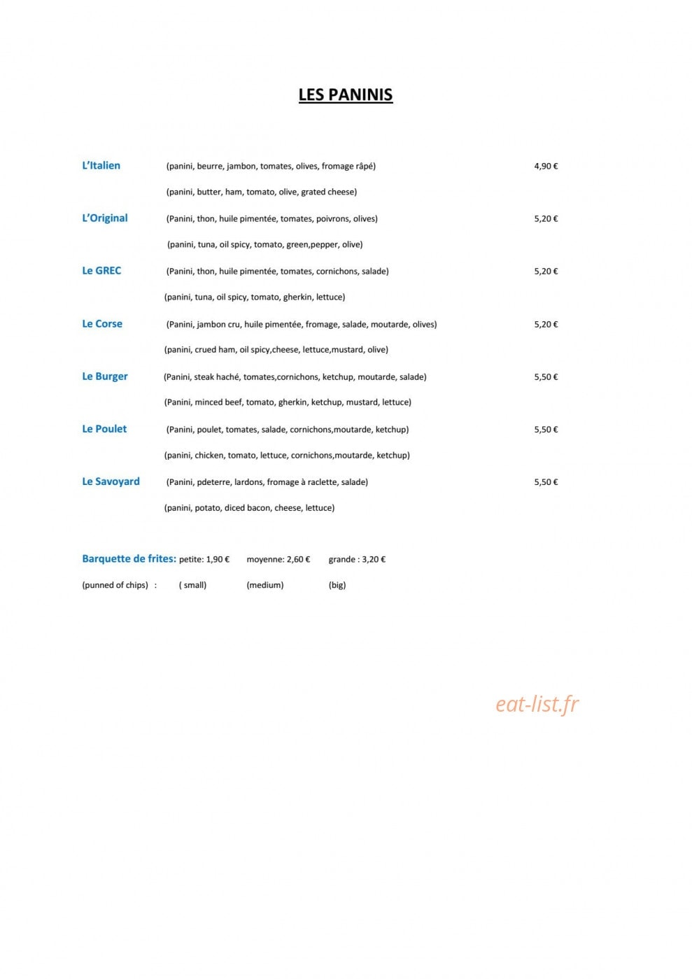 Café de l'aurore — carte page 3