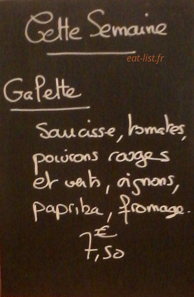 Crêperie du Kiosque — carte page 1