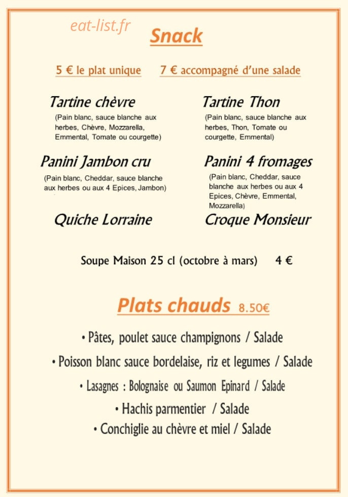 L'Escale — carte page 1