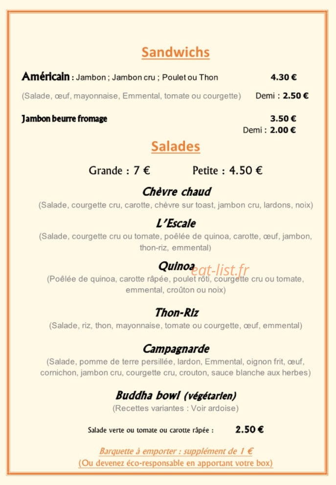 L'Escale — carte page 2