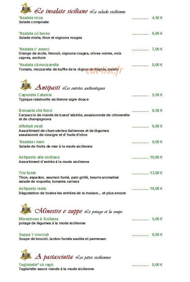 L' Opera e pupi — carte page 1