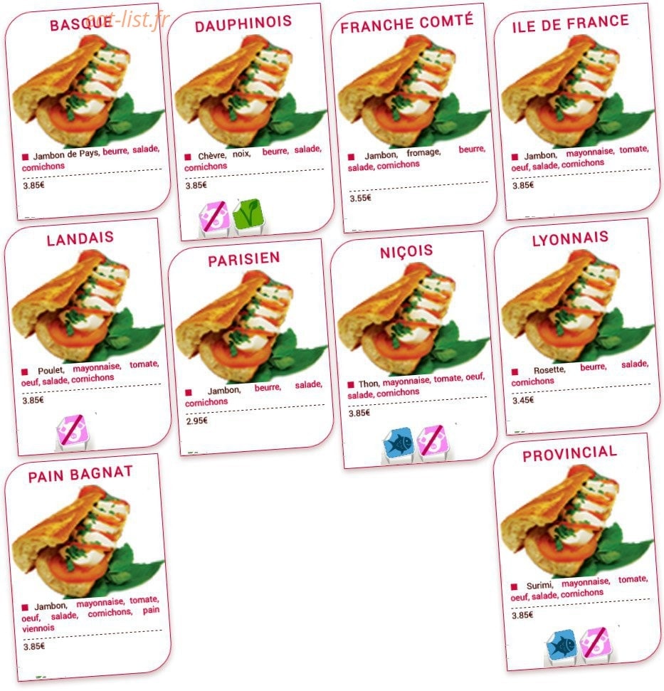 Le Fournil des Provinces — carte page 5