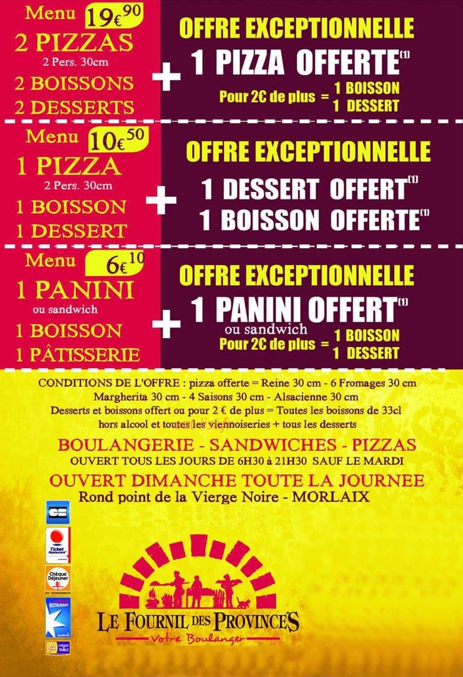 Le Fournil des Provinces — carte page 12