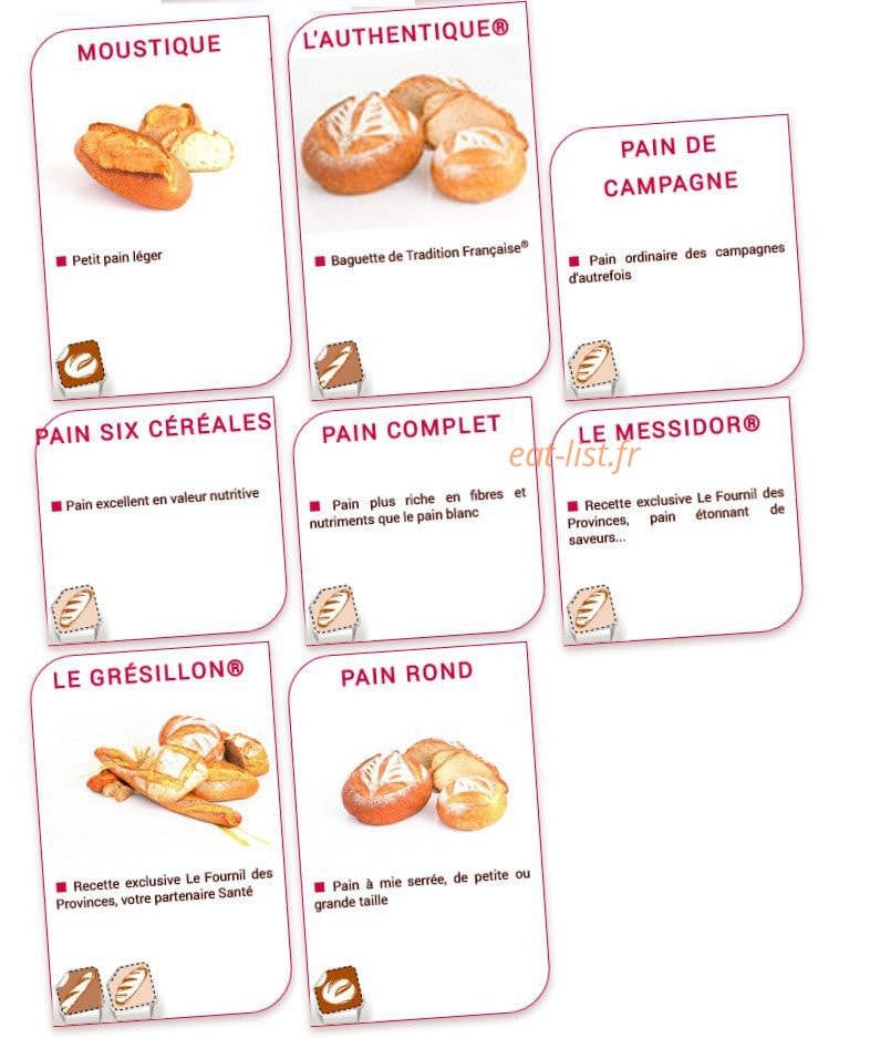 Le Fournil des Provinces — carte page 2