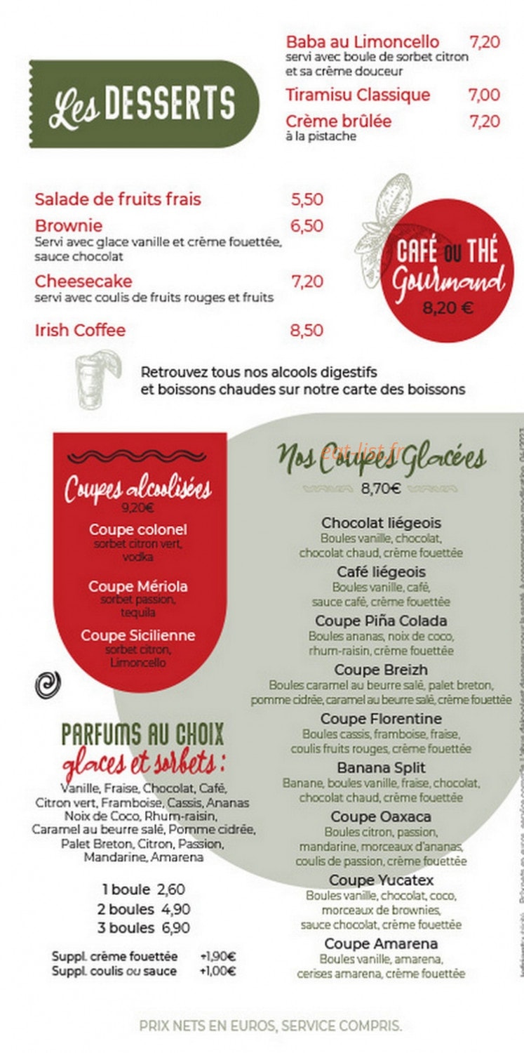 Le Resto D'à Côté — carte page 6
