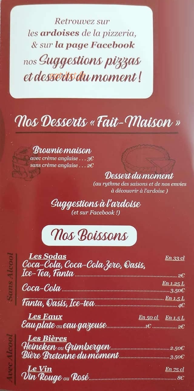 Pizza Bella — carte page 3