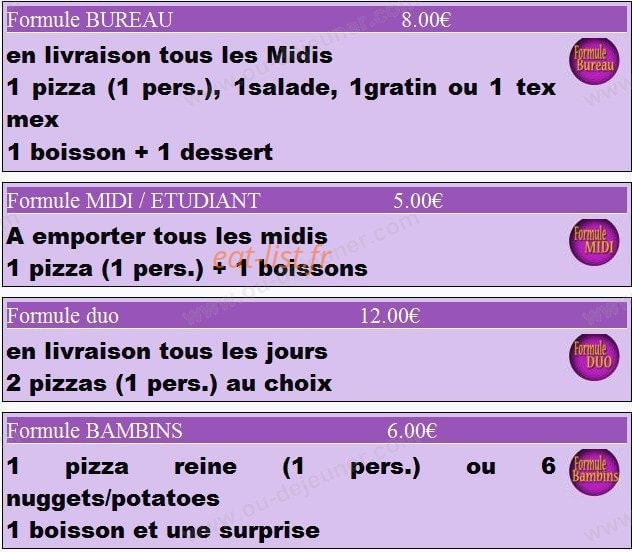 Rapizza à Morlaix - menu en ligne