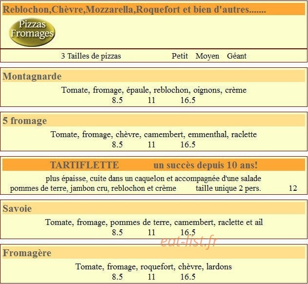 Rapizza à Morlaix - menu en ligne