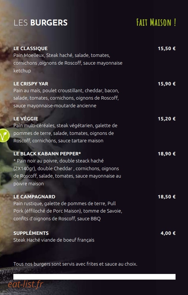 La Kabann — carte page 3