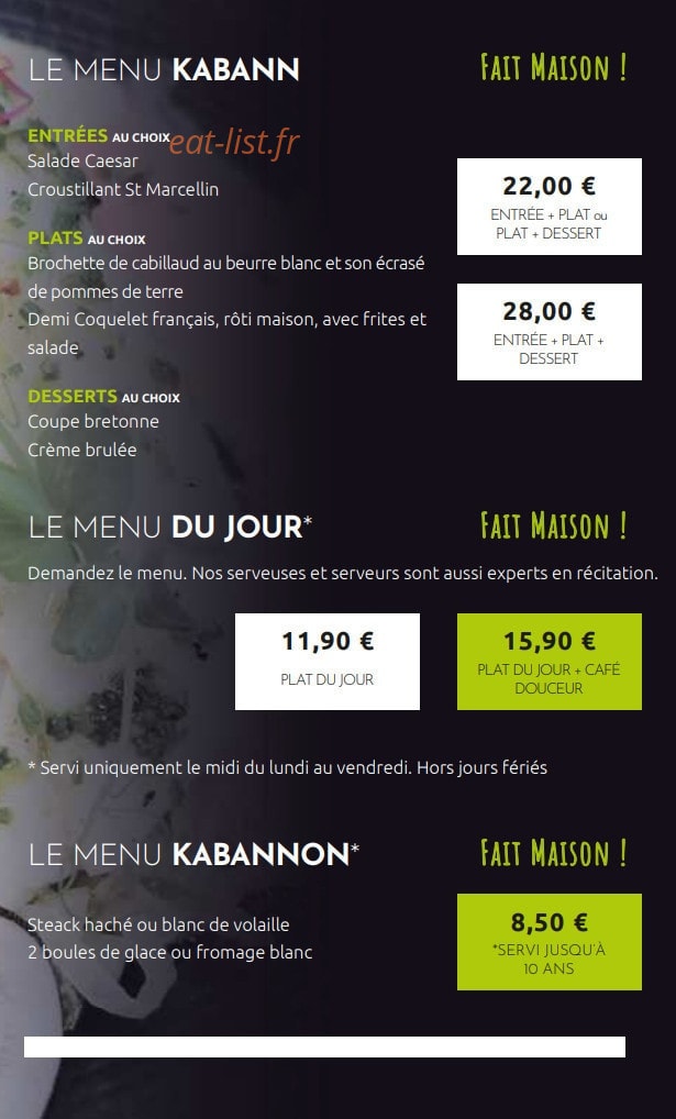 La Kabann — carte page 7