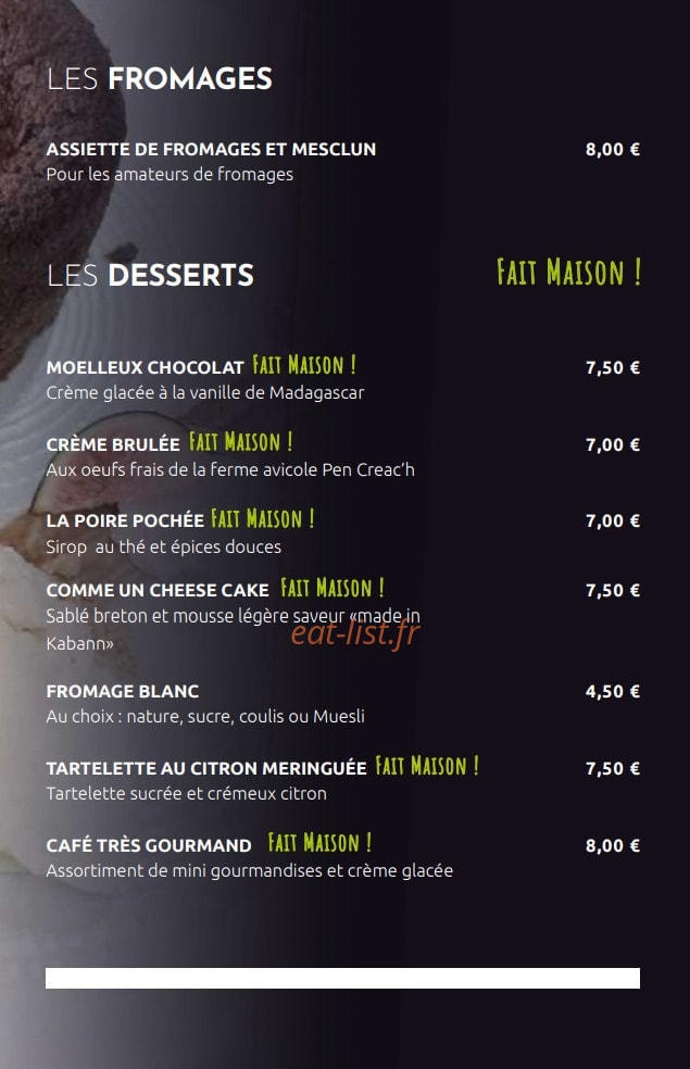 La Kabann — carte page 5