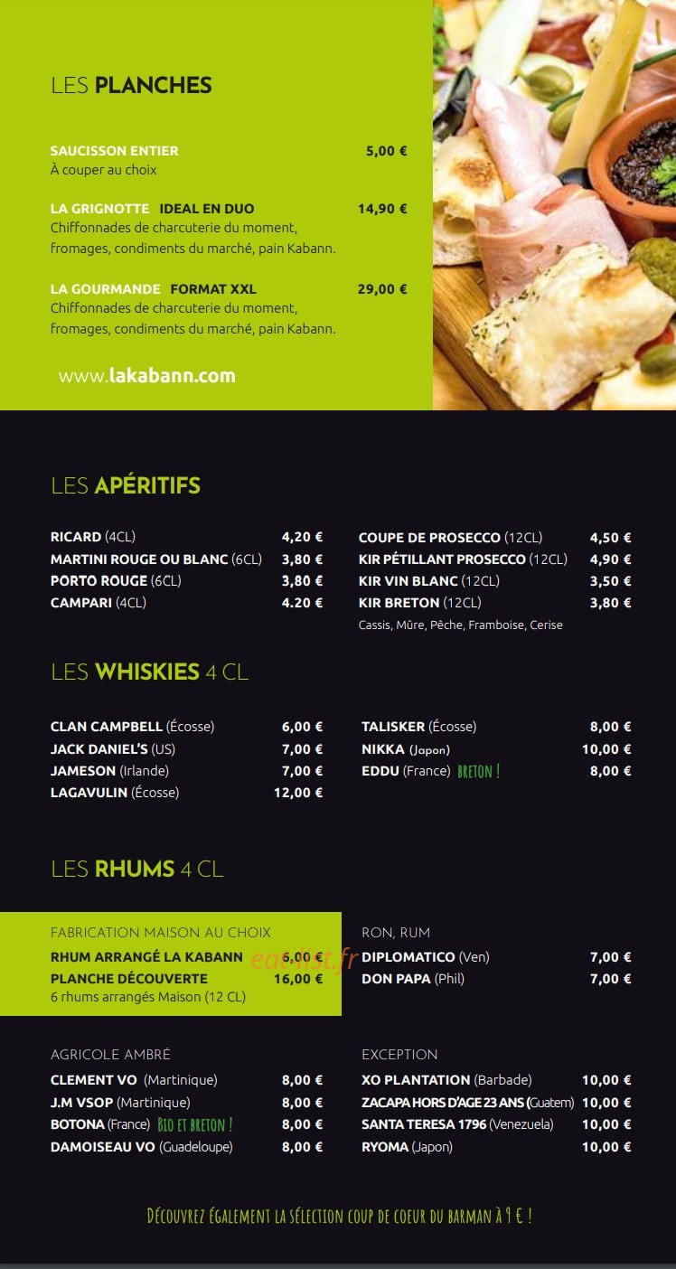 La Kabann — carte page 8