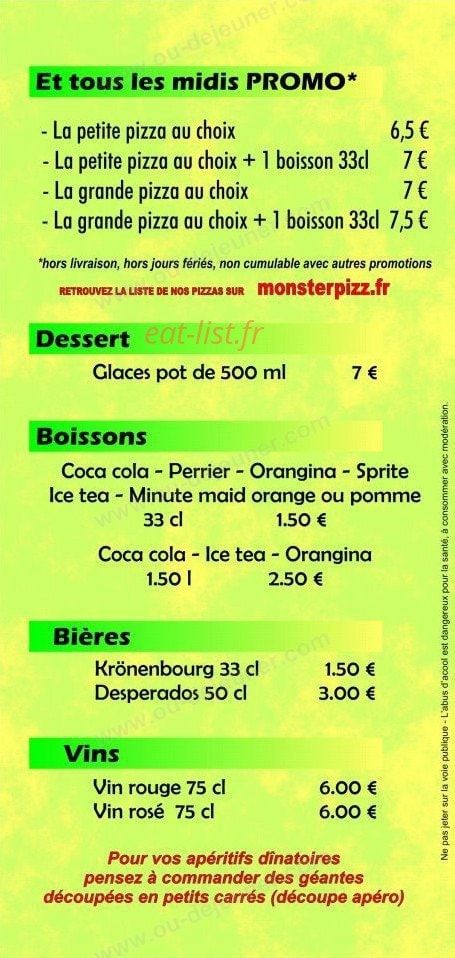 Ty pizz — carte page 4