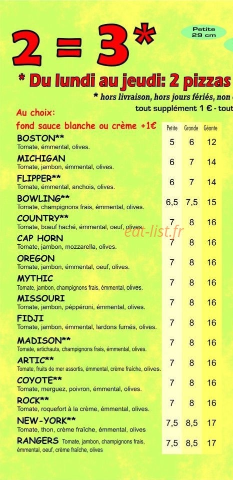 Ty pizz — carte page 2
