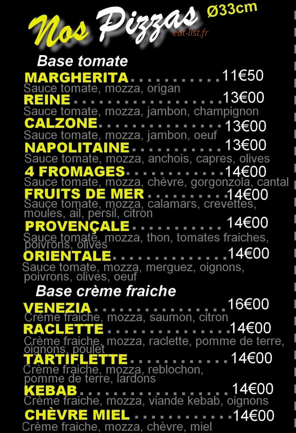 Aux trois Saveurs — carte page 1