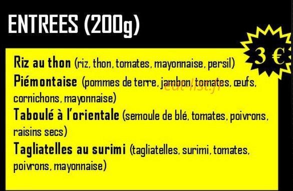 Ty pizz — carte page 1
